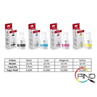 Canon GI-76 BK/C/M/Y Cartridge for GX3070/GX4070/GX5070/GX6070/GX7070/GX5170 Printer