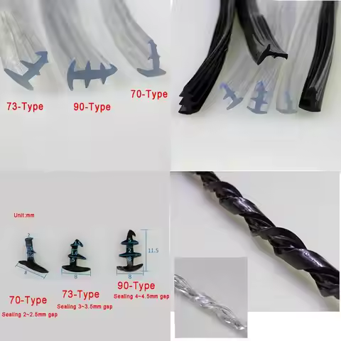 New PVC Sealing Strip Window Door Gasket Seal Strip Glass Fixed Repair Seal Shockproof Waterproof Do