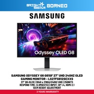 SAMSUNG Odyssey G8 G81SF 27" UHD 240Hz OLED Gaming Monitor - LS27FG812SEXXS