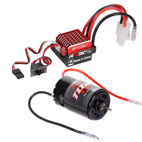 550 12T Brushed Motor with 60A/360A ESC Brushed Electric Speed Controller 6V/2A for RC Racing Car Tr