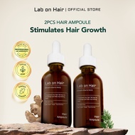 Lab On Hair 2pcs Bundle HairFall Control Ampoule - Reduces Hair Loss with PDO and Ginger Anti Rambut