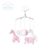 Trousselier - 音樂床鈴裝飾 (小馬與大象) 粉紅色