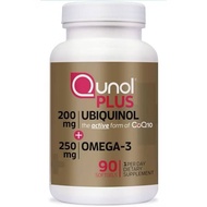 Qunol Plus Ubiquinol CoQ10 200mg with 250mg Omega-3 90 Count