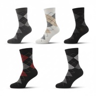 NO Argyle Men's Premium Korean Formal Office Work Socks