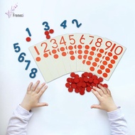 [freneci] Math Learning Cards Educational Toy Number Matching Odd And Even Numbers