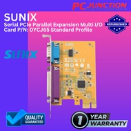 Sunix Serial PCIe Parallel Expansion Multi I/O Card P/N: 0YCJ65 Standard Profile
