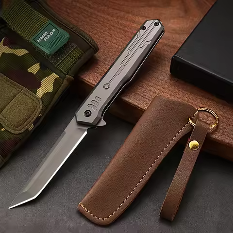 Stainless Steel Outdoor Folding Tactical Knife High Hardness Quick Open Camping Knife M390 Self-Defe