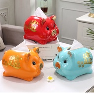 [in stock] Trendy Piggy Tissue Box Cute Cartoon Paper Dispenser for Home Living Room, Dining Room, C