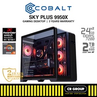 COBALT SKY PLUS 9950X/9950X3D - Ryzen 9 9950X/9950X3D - AMD Radeon RX9070XT/RX7900XTX - 48GB RAM - 2