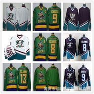 NHL Hockey Jersey Hockey Jersey Ducks 969 Green Purple Movie Version Hockey Jersey