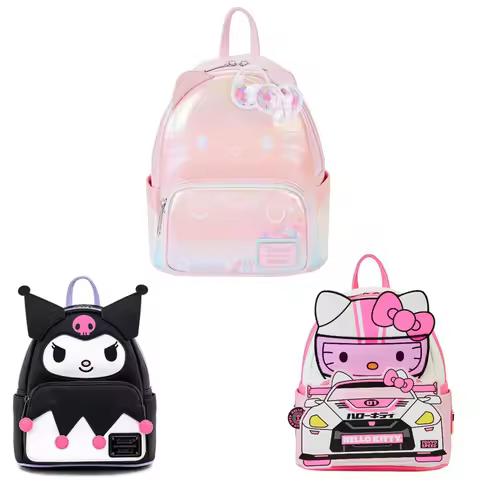 Sanrio Hello Kitty 50th Anniversary Clear & Cute Cosplay Mini Backpack Cartoon Cute Backpack Girl Ba