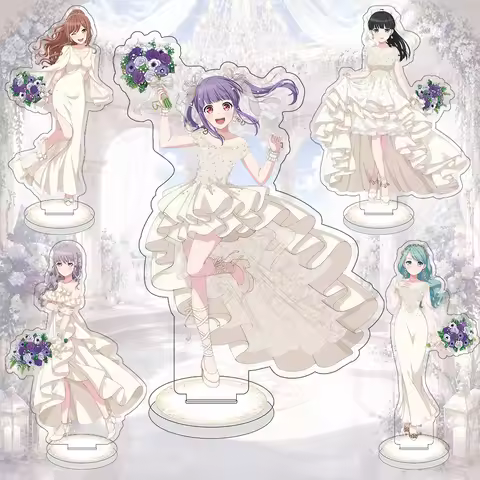 Anime BanG Dream Roselia Wedding Acrylic Stand Ako Rinko Yukina Lisa Sayo 15cm Desktop Decor Collect