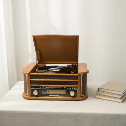 Multifunction Vinyl Player Player Vintage Vinyl Player Player with Speakers Vinyl Turntable 3-Speed 