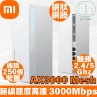 小米 - Xiaomi 小米 AX3000 Mesh 路由器｜全屋 Wi-Fi6 無線速度高達 3000Mbps｜兩件裝