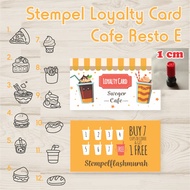 Cafe stamp E loyalty card resto snack food fast food culinary food stall automatic ink flash stamp c