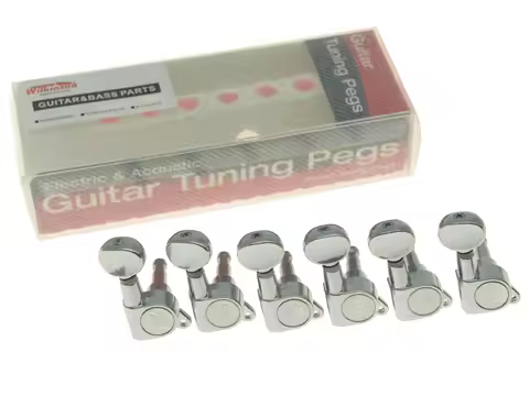 Wilkinson 6 Inline E-Z-LOK Post Guitar Tuners E-Z Post Guitar Tuning Keys Machine Heads with Mini Ov
