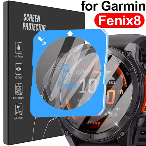 HD Easy To Install Tempered Glass for Garmin Fenix 8 43/47/51mm Solar AMOLED Screen Protector Glass 