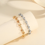 LM703 【COD】 Gelang Desainer Berlapis Emas Anti Luntur Dari Baja Tahan Karat Aksesori Perhiasan Fashi