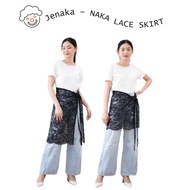 NAAKA SKIRT BLACK - KAMU JENAKA FASHION WOMEN - Lace Skirt - Lace Overskirt - Lace Wrap Skirt - Lace