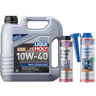 Liqui Moly 10W-40 MoS2 Semi Synthetic Oil + Liqui Moly Engine Flush + Liqui Moly Injection Cleaner