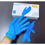 PHSHOP BLUE/BLACK VINYL-NITRILE BLEND DISPOSABLE GLOVES S/M/Lprotective(100pcs/1box)