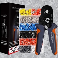 Wire Ferrule Crimping Tool,Hexagonal Ferrule Crimp Tool HSC8 6-6 Self-adjustable Ratcheting Crimper 