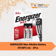 ENERGIZER Max Alkaline Battery E91BP2-AA - 2Pcs | E91BP4-AA - 4Pcs