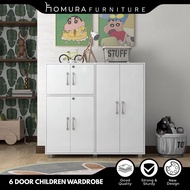 【FREE SHIPPING】HOMURA [15mm thickness wood 6 DOORS Children Wardrobe /Wardrobe/Baby Locker/Kid Wardr