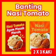 Bunting Nasi Tomato Saiz Sederhana Besar 2x3kaki (Gantung pada kereta) Paip dan tali disediakan