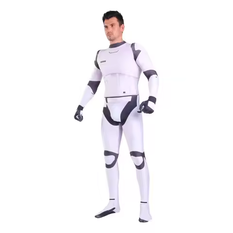 Game Star Stormtrooper Cosplay Men Boys Halloween Costumes for Adults Imperial Army Jumpsuitsr,7;k'2