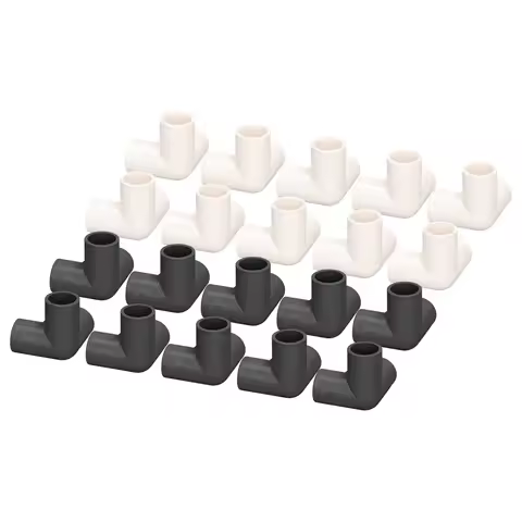 10PCS 3 Way Pipe Fittings PVC Plastic Tee Fitting Elbow Corner Connector 25mm Inner Diameter PVC Elb