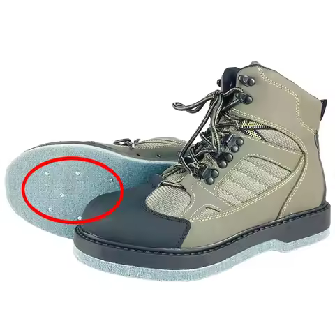 Fly Fishing Wading Upstream Hunting Shoes Leaking Water Boots Anti-Slippery Felt or Rubber Sole Reef