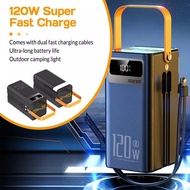100000mAh High Capacity Power Bank for Outdoor Camping 120W Fast Charging Portable Charger External 