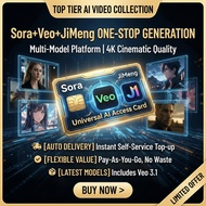 [Instant] AI Video Generator Credits | Text to Video | Sora / Veo  | 1080p HD | Redeem Code