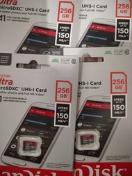 全新 港行 包平郵 Sandisk 256G 256GB micro sd / tf card / 相機 手機記憶卡 MicroSDXC UHS-1