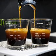 Lead free heat resistant espresso coffee cup glass measuring cup jug 60ml
