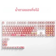 Wolf Spider คีย์บอร์ดด้านข้างพิมพ์ Keycaps โปร่งใสด้านข้างความสูงเดิม 136 คีย์ใช้งานร่วมกับ 68hi75/h