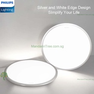 PHILIPS LED Ceiling light CL254 Series Round Cool White light (4000K)/Cool Daylight (6500K), 12W/17W/20W, Silver, White