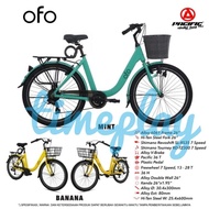 Pacific Ofo Sepeda Mini Keranjang Ofo Ctb 26 7 speed Frame Alloy Minion