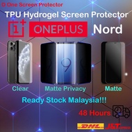 Oneplus Nord N10 5G/Nord/Nord2 5G/Nord 100/Nord 200 5G/Nord CE 5G TPU Hydrogel Screen Protector Full