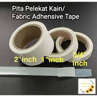 (1 METER)Fabric Adhesive Tape Lencana Sekolah -Pita Pelekat Kain FABRIC ADHESIVE TAPE-DOUBLE SIDED P