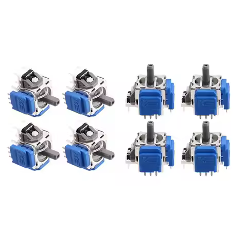 New Tech 8Pcs For PS5 Controller Joystick Replacement 3D Analog Thumbstick K-Silver TMR No-Drift Gam
