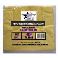 TWIN STAR 100% BIODEGRADABLE COLOUR SINGLET PLASTIC BAG 18''x22''