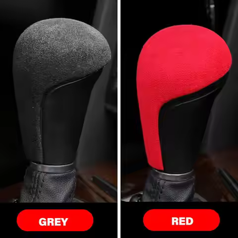 For Audi A4L Q5 A5 A6L A6 Q7 Suede Car Interior Gear Knob Shift Cover Trim