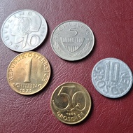 Set of 5 Austrian Coins - Collectible Coins, Sharp Pictures