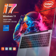 【รับประกัน 3 ปี】 2025 แล็ปท็อปบางเฉียบ i7 Intel Core 14.1 นิ้ว 1920 * 1080 แล็ปท็อปพีซี 12G RAM 1TB