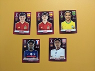 panini world cup 2022 sticker, oryx edition pedri gavi antony tchouameni bellingham 世界盃2022 貼紙 瑞士版
