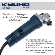 MESIN GERINDA TANGAN 4" NLG KYUHO LG100 ANGLE GRINDER 4 INCH LG 100 GAGANG BONUS ARMATURE DAN SPULL