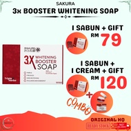 【READYSTOCK+FREEGIFT】SAKURA 3X WHITENING BOOSTER SOAP Sabun Putih Sakura Original Hq Merawat Daki / 
