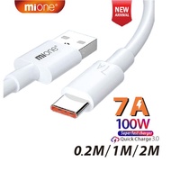 Mione 7A 100W 66W Fast Charger Cable USB To Type C Cable Quick Charge For Adroid 1M 2M Universal Cab